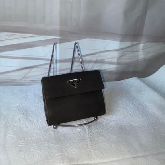AUTHENTIC Prada Nylon Compact Wallet Brown
